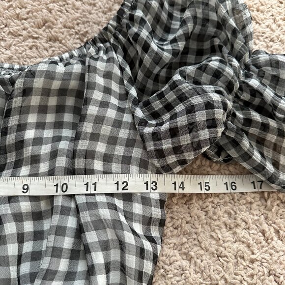 AURA Checkered Tiered Dress Size XS - Picture 7 of 8